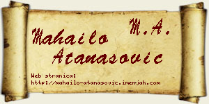 Mahailo Atanasović vizit kartica